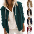 Solid Corduroy Loose Long Sleeve Jacket